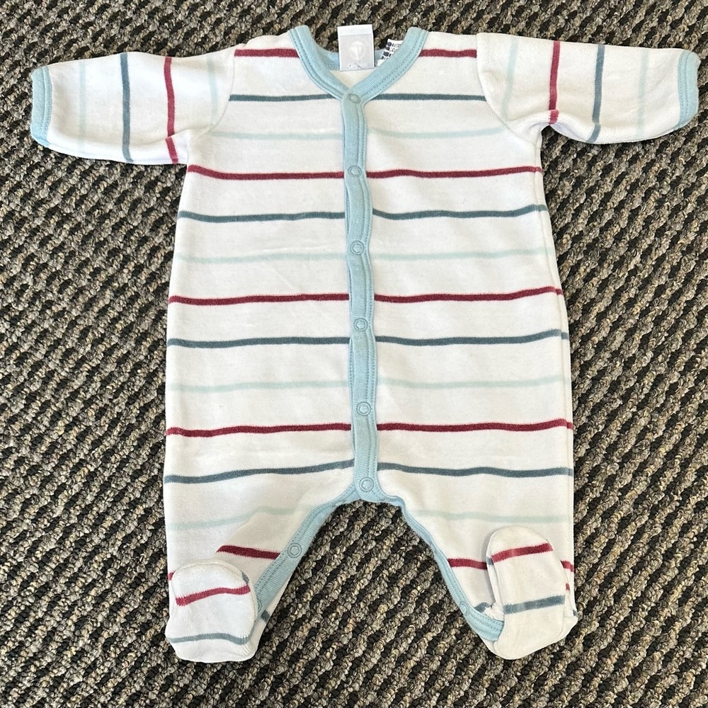 Petit Bateau Velour Footie